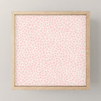 Modern ivory blush pink girly cheetah animal print pattern Mini Art Print Gallery Image 1