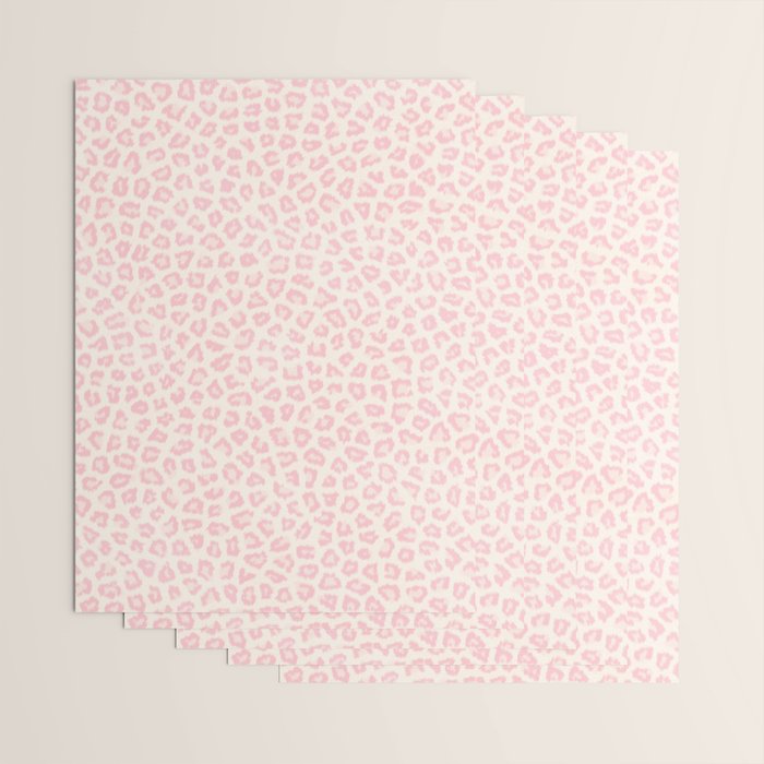 Modern ivory blush pink girly cheetah animal print pattern Wrapping Paper Gallery Image 3