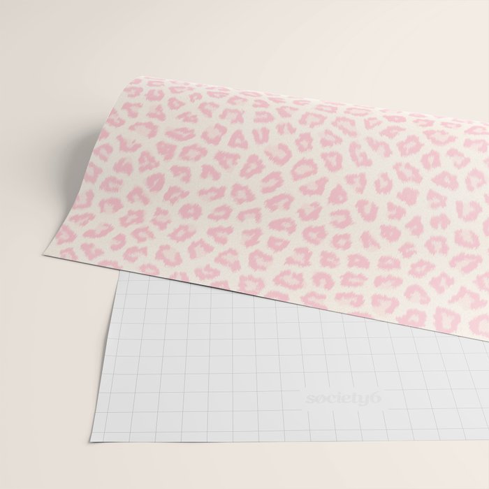 Modern ivory blush pink girly cheetah animal print pattern Wrapping Paper Gallery Image 2