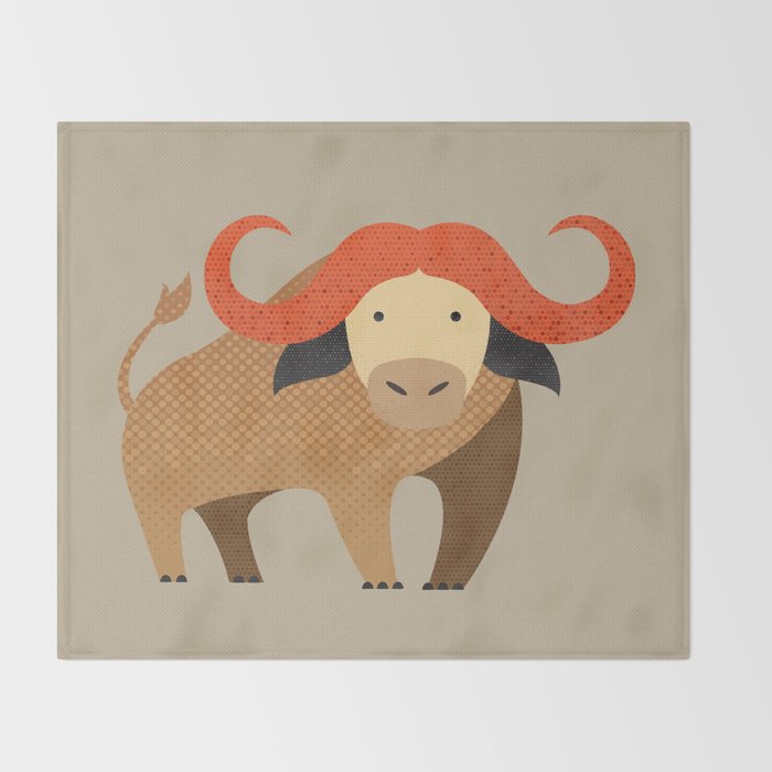 Whimsy Cape Buffalo II Throw Blanket Gallery Image 2