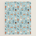 Christmas Scene Blue Jigsaw Puzzle Gallery Image 1