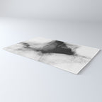 Black and White Minimalist Abstract Painting âDelve 6â Rug Gallery Image 3