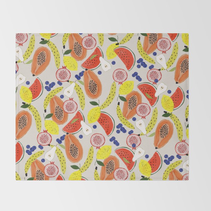 Acrylic Fruits  Throw Blanket Gallery Image 2