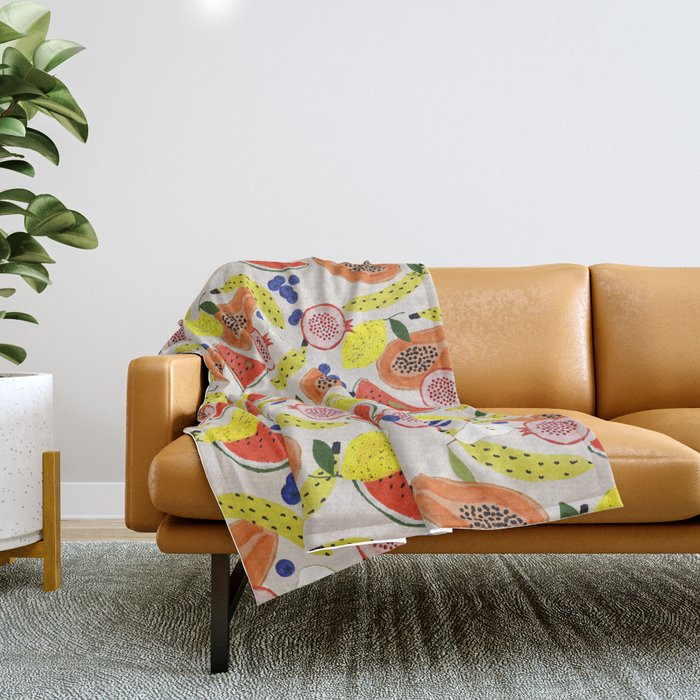 Acrylic Fruits  Throw Blanket Gallery Image 1