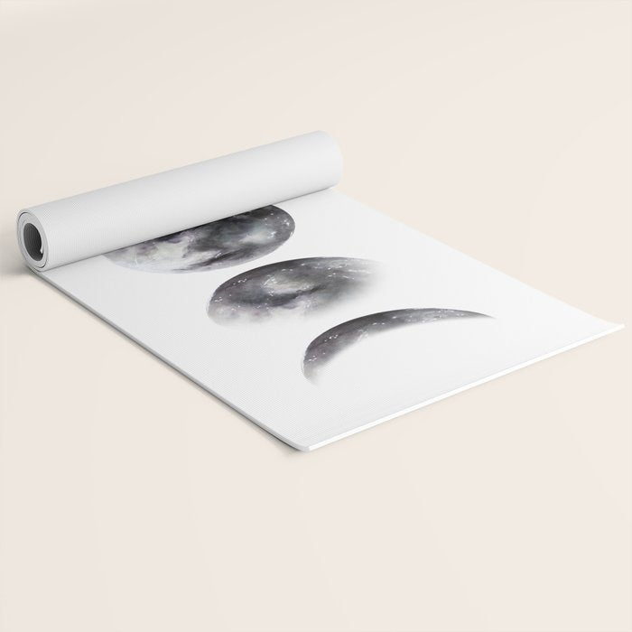 Moon phases watercolor painting Yoga Mat Gallery Image 2