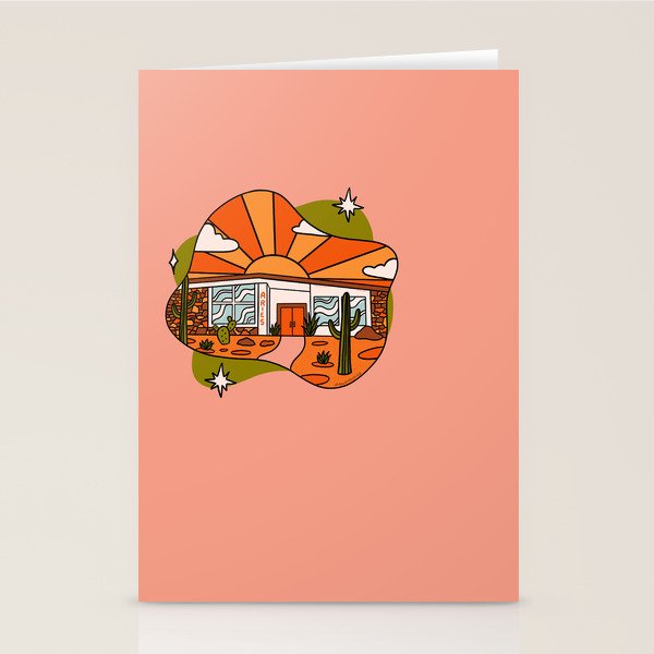 Aries Mid Century House Stationery Card Gallery Image 2