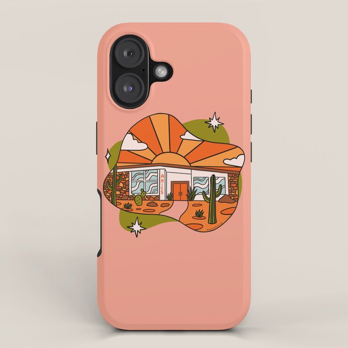 Aries Mid Century House iPhone Case Gallery Image 1