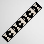 Southwestern Eagle and Arrow Pattern 121 Black and Linen White Table Runner Gallery Image 3
