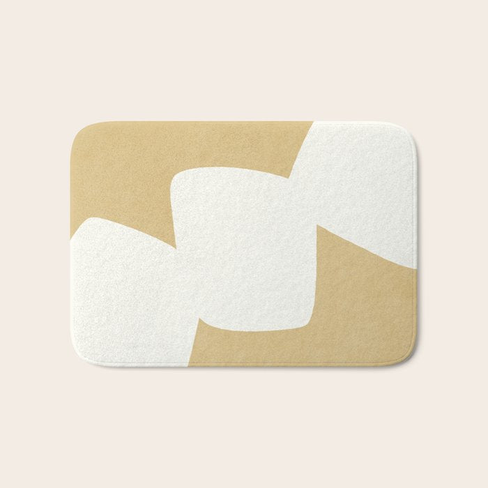Minimal Shapes gold Bath Mat Gallery Image 1