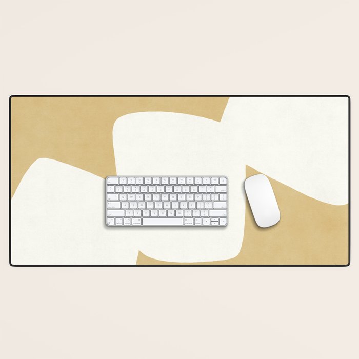 Minimal Shapes gold Desk Mat Gallery Image 1