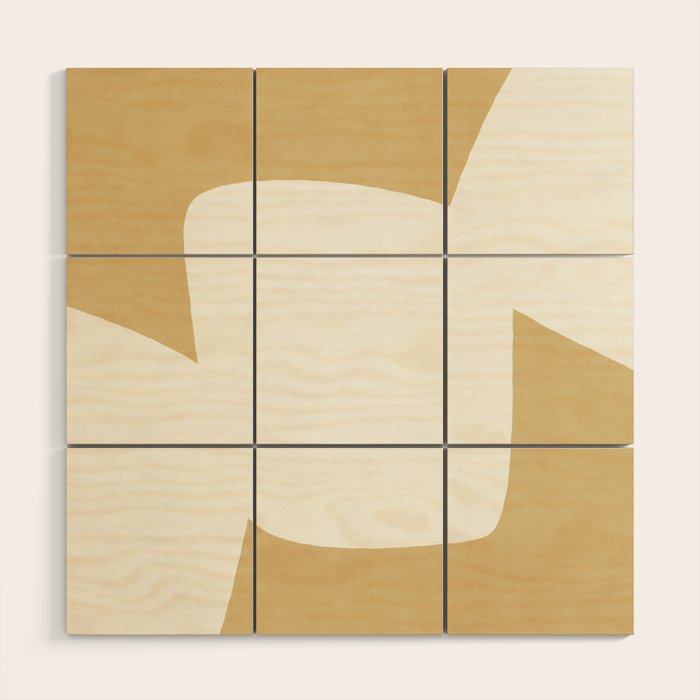 Minimal Shapes gold Wood Wall Art Gallery Image 1