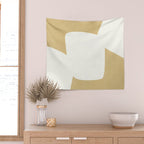 Minimal Shapes gold Wall Tapestry Gallery Image 2