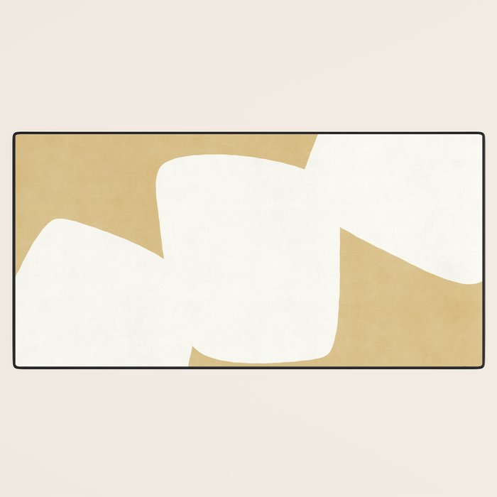 Minimal Shapes gold Desk Mat Gallery Image 3