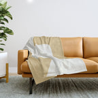 Minimal Shapes gold Throw Blanket Gallery Image 1