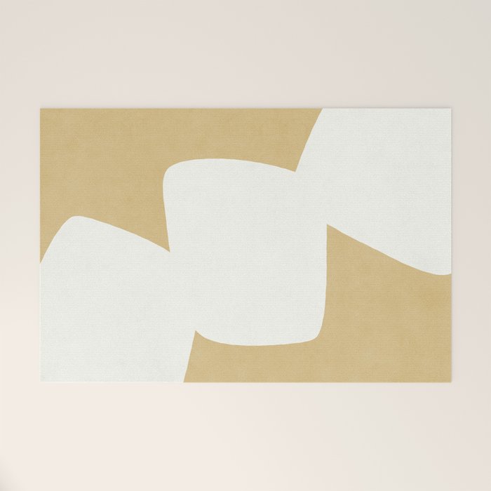 Minimal Shapes gold Welcome Mat Gallery Image 1