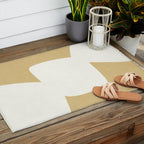 Minimal Shapes gold Outdoor Rug Gallery Image 2