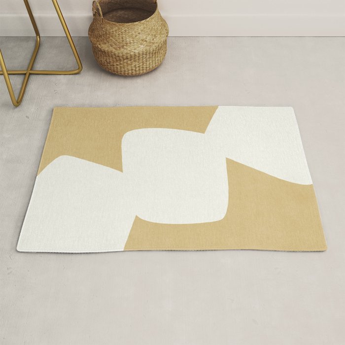 Minimal Shapes gold Rug Gallery Image 1