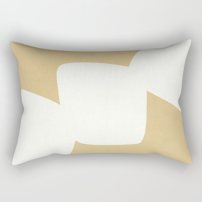 Minimal Shapes gold Rectangular Pillow Gallery Image 2