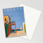 Greece Midcentury Modern Vintage Travel Poster Minimal Style Stationery Card Gallery Image 2