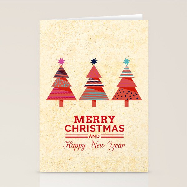 Three Christmas Trees Stationery Card Gallery Image 2