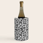 Fun black and white doodle art pattern Wine Chiller Gallery Image 1