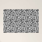 Fun black and white doodle art pattern Welcome Mat Gallery Image 1