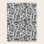 Fun black and white doodle art pattern Notebook Gallery Image 4