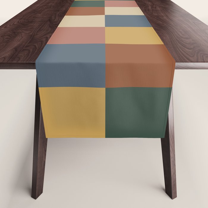 Bold Retro Checks Pattern - Large XI Table Runner Gallery Image 1