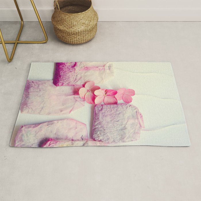 The Art of Tea - white still life photograph wall decor Rug Gallery Image 1