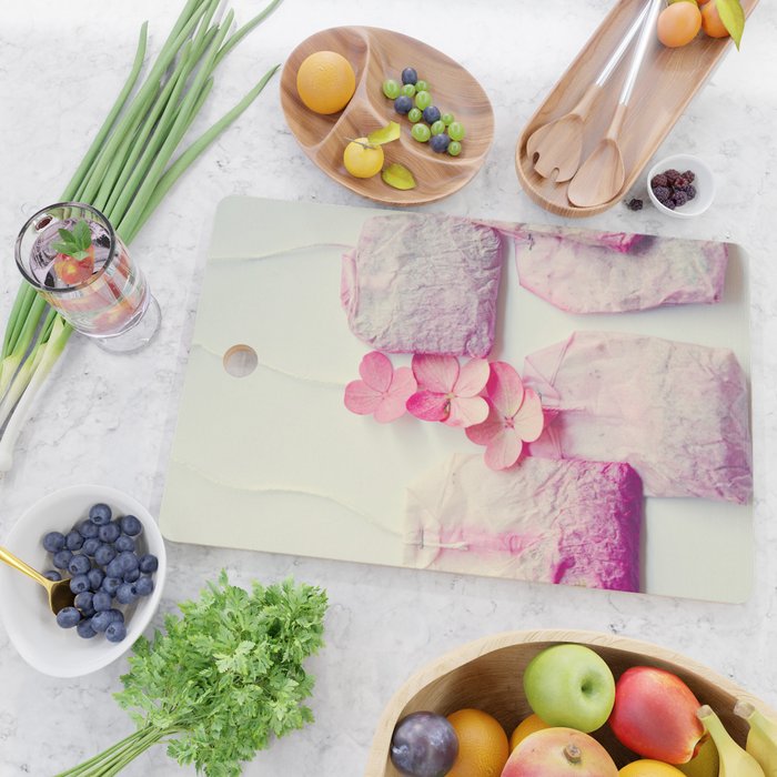 The Art of Tea - white still life photograph wall decor Cutting Board Gallery Image 2