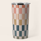 Green And Terracotta Stripes Travel Mug Gallery Image 1