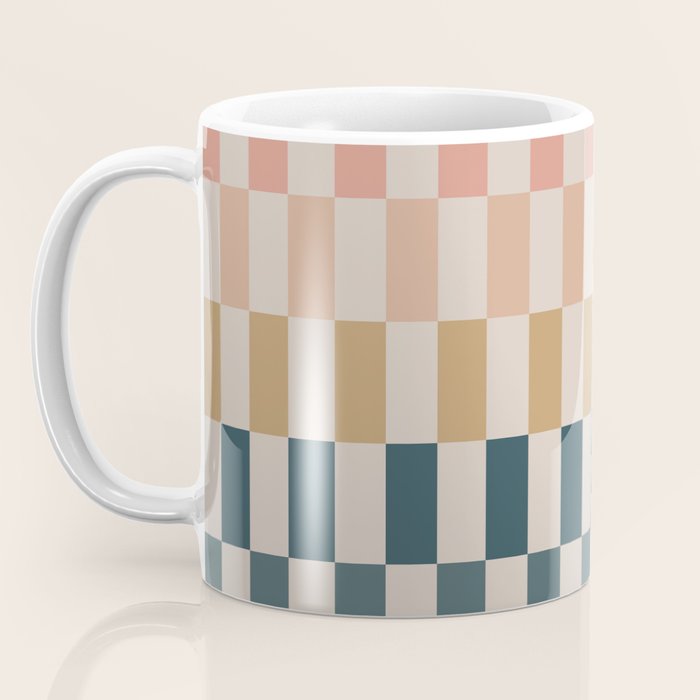 Green And Terracotta Stripes Coffee Mug Gallery Image 3