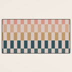Green And Terracotta Stripes Desk Mat Gallery Image 3