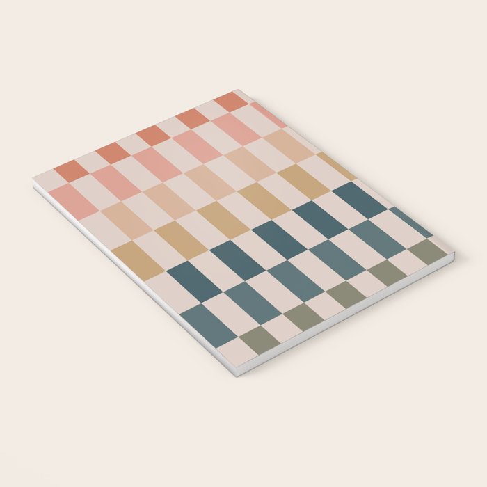 Green And Terracotta Stripes Notebook Gallery Image 3
