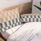 Green And Terracotta Stripes Pillow Sham Gallery Image 2