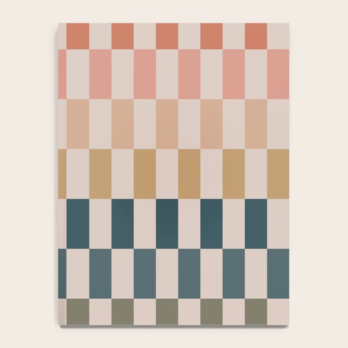 Green And Terracotta Stripes Notebook Gallery Image 4