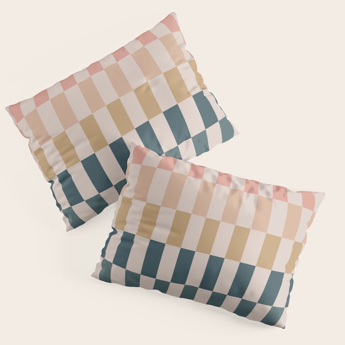Green And Terracotta Stripes Pillow Sham Gallery Image 3