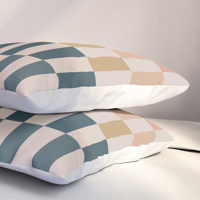 Green And Terracotta Stripes Pillow Sham Gallery Image 3