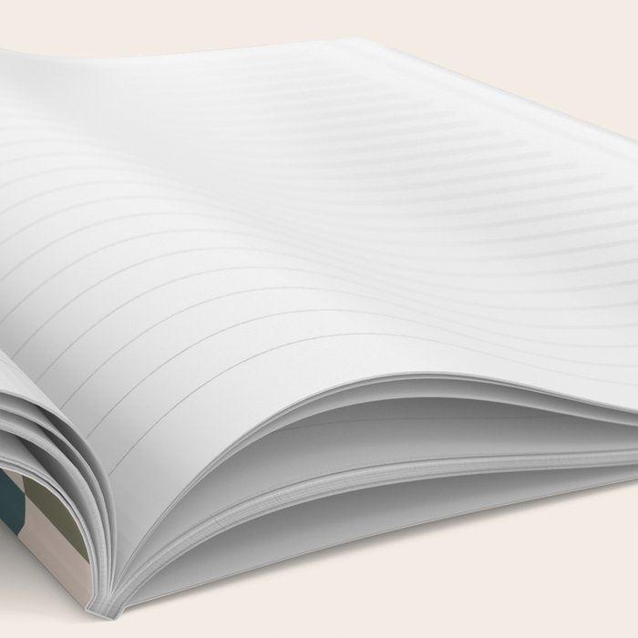 Green And Terracotta Stripes Notebook Gallery Image 2