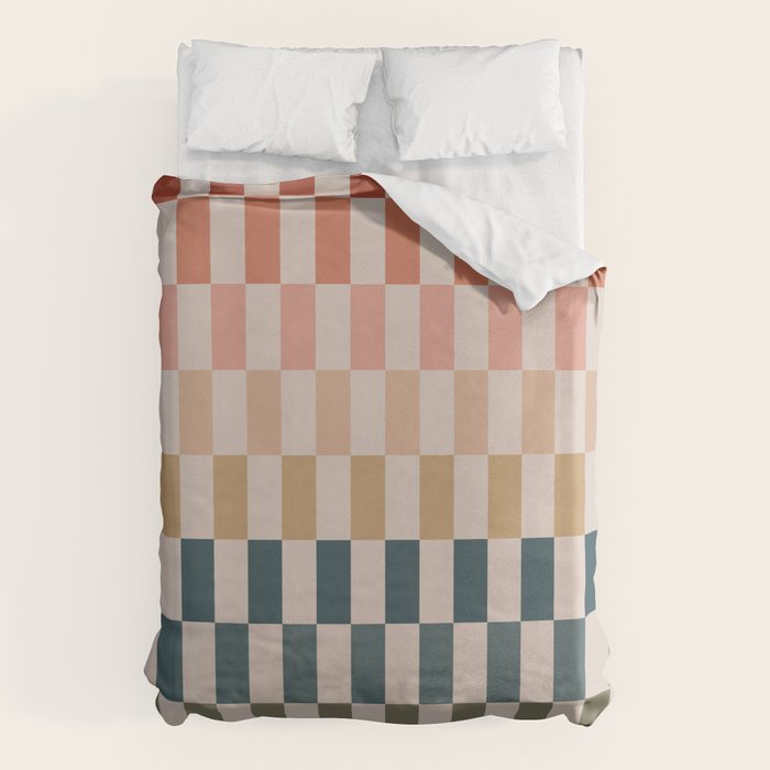 Green And Terracotta Stripes Duvet Cover Gallery Image 6