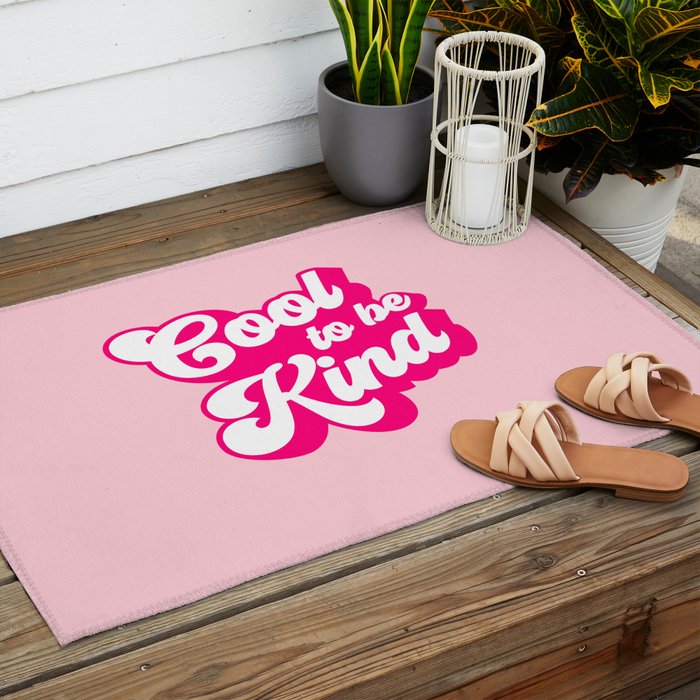 Cool to be Kind #positivevibes Outdoor Rug Gallery Image 2
