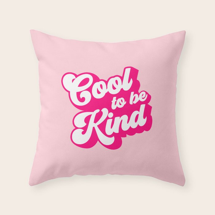 Cool to be Kind #positivevibes Throw Pillow Gallery Image 6