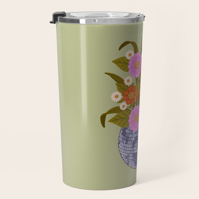 1970s Disco Ball Flower Pot  Travel Mug Gallery Image 3
