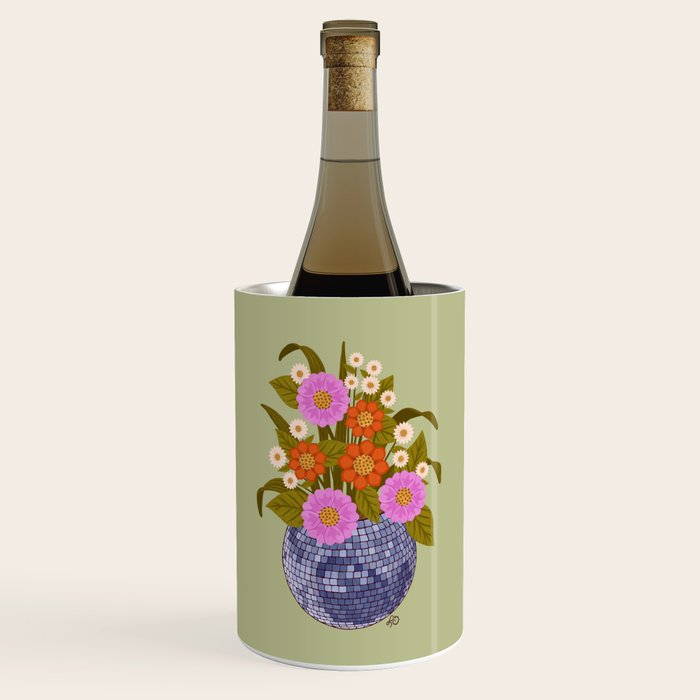 1970s Disco Ball Flower Pot  Wine Chiller Gallery Image 1