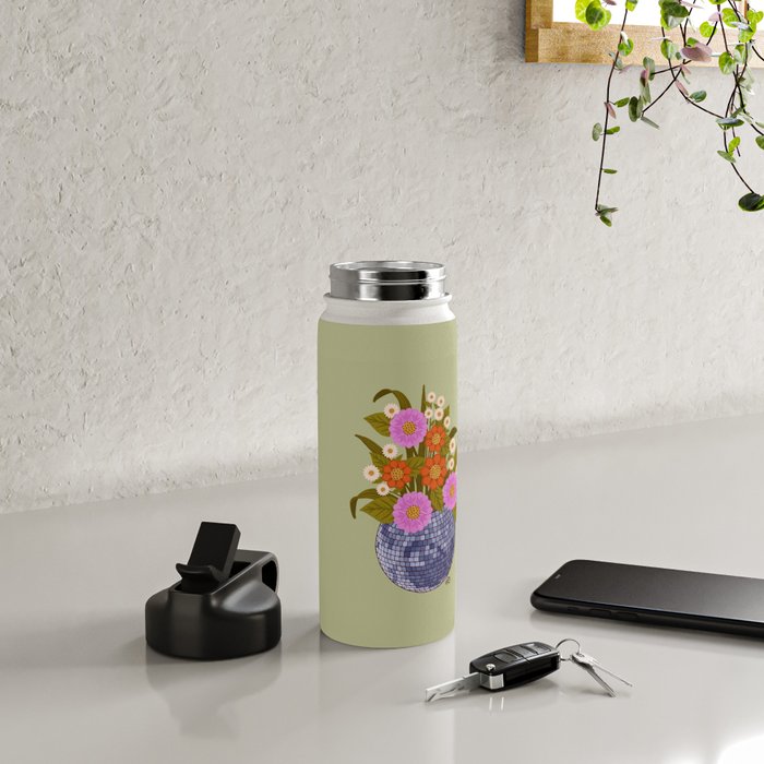 1970s Disco Ball Flower Pot  Water Bottle Gallery Image 4