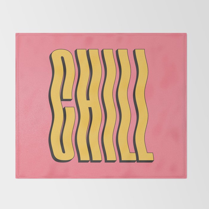 Chill: Wavy Summer Edition Throw Blanket Gallery Image 2
