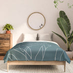 Monstera No2 Teal Comforter Gallery Image 3