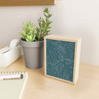 Monstera No2 Teal Mini Art Print Gallery Image 2