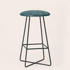 Monstera No2 Teal Stool Gallery Image 1