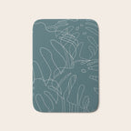 Monstera No2 Teal Bath Mat Gallery Image 1